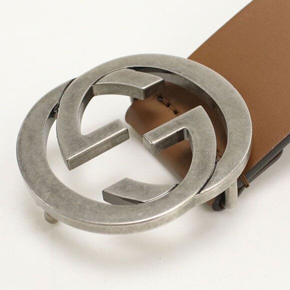 Gucci Interlocking Belt Leather Brown main image 5